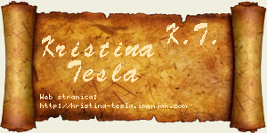 Kristina Tesla vizit kartica